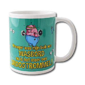 Funny mok Wasbordbuik