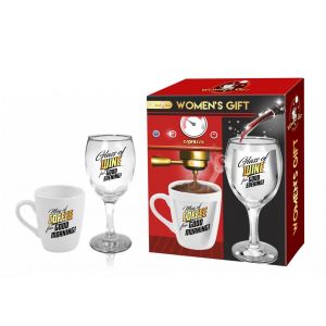 Women's gift coffee and wine